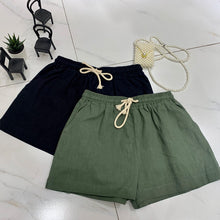 Load image into Gallery viewer, 2019 new casual shorts summer ramie thin Korean version of 100-band elastic waist cotton flax pants slim 3552