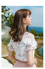 Load image into Gallery viewer, Summer 2019 New Brand Women's Suit, Head Printed Blouse, Top Temperament, Baitie Chiffon Blouse 51129