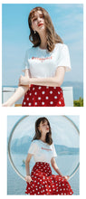 Load image into Gallery viewer, 2011 Summer New Brand Women's Suit Set Head Letter Printed Loose T-shirt Women's Leisure 100-tie Knitted Shirts 51128