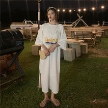 Load image into Gallery viewer, Printed short sleeve+avocado vest dress backless two-piece 5861-2