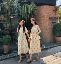Load image into Gallery viewer, Han Feng sleeveless pocket color wave point skirt+tie dress girlfriends 5866