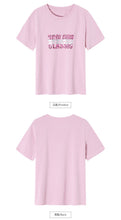 Load image into Gallery viewer, 2011 Summer New Brand Women's Wear Letter Printed Loose Women's T-shirt Urban Leisure Knitted Top 51162