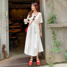 Load image into Gallery viewer, 2019 New Korean Women's Loose Temperament Received Waist Dresses Back Vest Machine Platycodon Skirt Microstores 7523