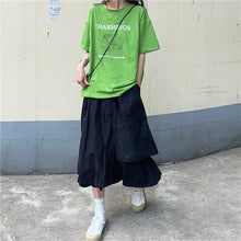 Load image into Gallery viewer, 2019 New Korean Women's Suit Cartoon Hundred Sets Printed Loose Short Sleeve T-shirt + Big Half-length Skirt 2510