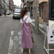 Load image into Gallery viewer, 2019 new women's linen backless cross dress 8862