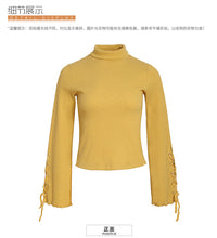Load image into Gallery viewer, 2019 Winter New Women's Pure Collar Trumpet Long Sleeved Turtleneck Sweaters Hundred Bears Nested Sweaters 58875