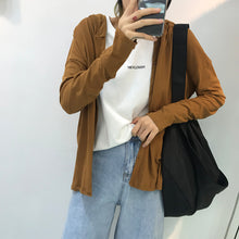 Load image into Gallery viewer, Summer 2019 simple urban leisure Korean turtleneck loose women's T-shirt origin 3589