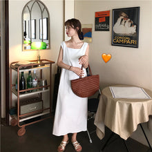 Load image into Gallery viewer, 2019 new women's linen backless cross dress 8862