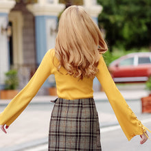 Load image into Gallery viewer, 2019 Winter New Women's Pure Collar Trumpet Long Sleeved Turtleneck Sweaters Hundred Bears Nested Sweaters 58875
