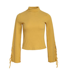 Load image into Gallery viewer, 2019 Winter New Women's Pure Collar Trumpet Long Sleeved Turtleneck Sweaters Hundred Bears Nested Sweaters 58875