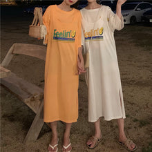 Load image into Gallery viewer, Printed short sleeve+avocado vest dress backless two-piece 5861-2