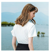 Load image into Gallery viewer, 2011 Summer New Brand Women's Wear Letter Printed Loose Women's T-shirt Urban Leisure Knitted Top 51162
