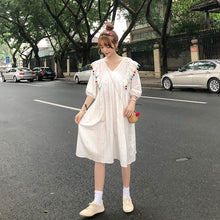 Load image into Gallery viewer, 2019 Korean version of the new summer women's sweet loose color fur ball doll dress a generation of hair