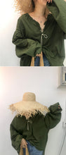 Load image into Gallery viewer, Summer 2019 sweet temperament Korean pullover V-neck loose blouse factory wholesale 3607