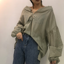 Load image into Gallery viewer, Summer 2019 sweet temperament Korean pullover V-neck loose blouse factory wholesale 3607