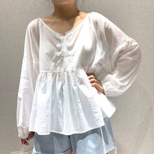 Load image into Gallery viewer, 2019 summer new temperament Korean women's pullover crew neck loose blouse factory outlet 3609