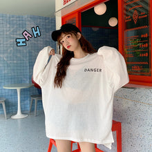Load image into Gallery viewer, Korean version of the new women's wear micro-transparent 100-letter pattern printed long-sleeved sunscreen women