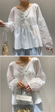 Load image into Gallery viewer, 2019 summer new temperament Korean women's pullover crew neck loose blouse factory outlet 3609