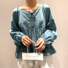 Load image into Gallery viewer, 2019 summer new temperament Korean women's pullover crew neck loose blouse factory outlet 3609