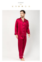 Load image into Gallery viewer, Cross-border pajamas for men two sets of couple pajamas 100% mulberry silk household clothing factory direct wholesale