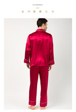 Load image into Gallery viewer, Cross-border pajamas for men two sets of couple pajamas 100% mulberry silk household clothing factory direct wholesale