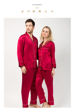 Load image into Gallery viewer, Cross-border pajamas for men two sets of couple pajamas 100% mulberry silk household clothing factory direct wholesale
