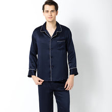Load image into Gallery viewer, Cross-border pajamas for men two sets of couple pajamas 100% mulberry silk household clothing factory direct wholesale