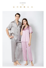Load image into Gallery viewer, Summer 2019 New Men's Housewear 100 Silk Couple Sleepwear Factory Direct Wholesale