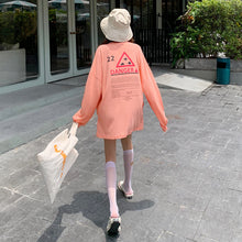Load image into Gallery viewer, Korean version of the new women's wear micro-transparent 100-letter pattern printed long-sleeved sunscreen women