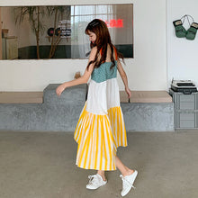 Load image into Gallery viewer, 2009 Korean version of the new women's wear patchwork striped checked rainbow skirt, large skirt, pendant skirt