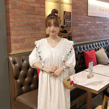 Load image into Gallery viewer, 2019 Korean version of the new summer women's sweet loose color fur ball doll dress a generation of hair