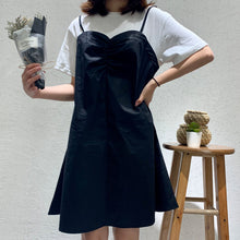 Load image into Gallery viewer, Summer 2019 new Korean version of women's A-shaped skirt wrapped chest stitching dress fake two sets of micro-merchant supply 3625