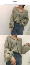 Load image into Gallery viewer, Summer 2019 sweet temperament Korean pullover V-neck loose blouse factory wholesale 3607