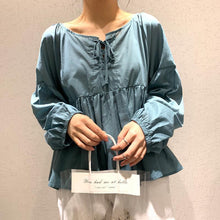 Load image into Gallery viewer, 2019 summer new temperament Korean women's pullover crew neck loose blouse factory outlet 3609