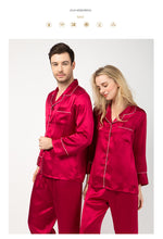Load image into Gallery viewer, Cross-border pajamas for men two sets of couple pajamas 100% mulberry silk household clothing factory direct wholesale