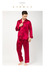 Load image into Gallery viewer, Cross-border pajamas for men two sets of couple pajamas 100% mulberry silk household clothing factory direct wholesale