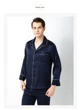Load image into Gallery viewer, Cross-border pajamas for men two sets of couple pajamas 100% mulberry silk household clothing factory direct wholesale