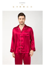 Load image into Gallery viewer, Cross-border pajamas for men two sets of couple pajamas 100% mulberry silk household clothing factory direct wholesale