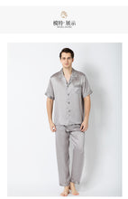 Load image into Gallery viewer, Summer 2019 New Men's Housewear 100 Silk Couple Sleepwear Factory Direct Wholesale