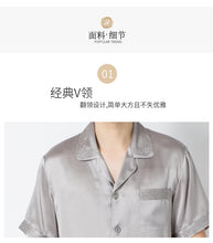 Load image into Gallery viewer, Summer 2019 New Men's Housewear 100 Silk Couple Sleepwear Factory Direct Wholesale