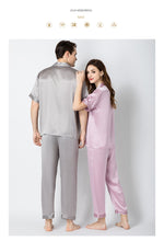Load image into Gallery viewer, Summer 2019 New Men's Housewear 100 Silk Couple Sleepwear Factory Direct Wholesale