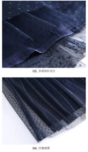 Load image into Gallery viewer, 2009 Summer New Brand Women's Wear Elastic Ribbon Stitching Baitao Lady Chic Mesh Pleated Half-length Skirt 25062