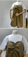 Load image into Gallery viewer, Summer 2019 new Korean version of women's A-shaped skirt wrapped chest stitching dress fake two sets of micro-merchant supply 3625