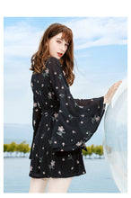 Load image into Gallery viewer, 2019 Summer new boutique women's printing loose shorts lady chic thin chiffon jumpsuit 88808