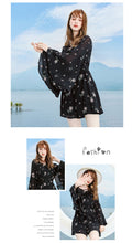 Load image into Gallery viewer, 2019 Summer new boutique women's printing loose shorts lady chic thin chiffon jumpsuit 88808