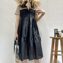 Load image into Gallery viewer, 2019 Summer Sweet Temperament Korean Women's Short Sleeve Crewneck Big Pendulum Dress Microfinance Supply 3630