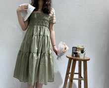 Load image into Gallery viewer, 2019 Summer Sweet Temperament Korean Women's Short Sleeve Crewneck Big Pendulum Dress Microfinance Supply 3630