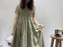 Load image into Gallery viewer, 2019 Summer Sweet Temperament Korean Women's Short Sleeve Crewneck Big Pendulum Dress Microfinance Supply 3630