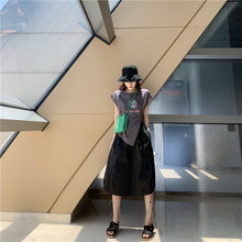 Load image into Gallery viewer, Summer 2019 new suit female design lantern skirt skirt+pop print split coat 9938