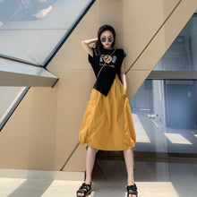 Load image into Gallery viewer, Summer 2019 new suit female design lantern skirt skirt+pop print split coat 9938